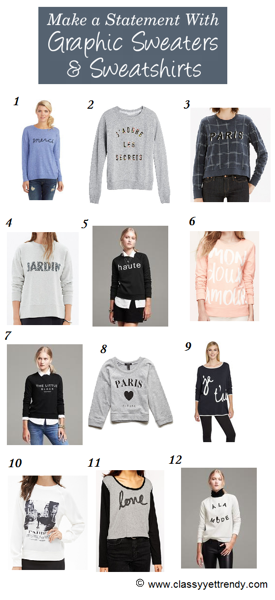 Make a Statement! (with Graphic Sweaters & Sweatshirts)