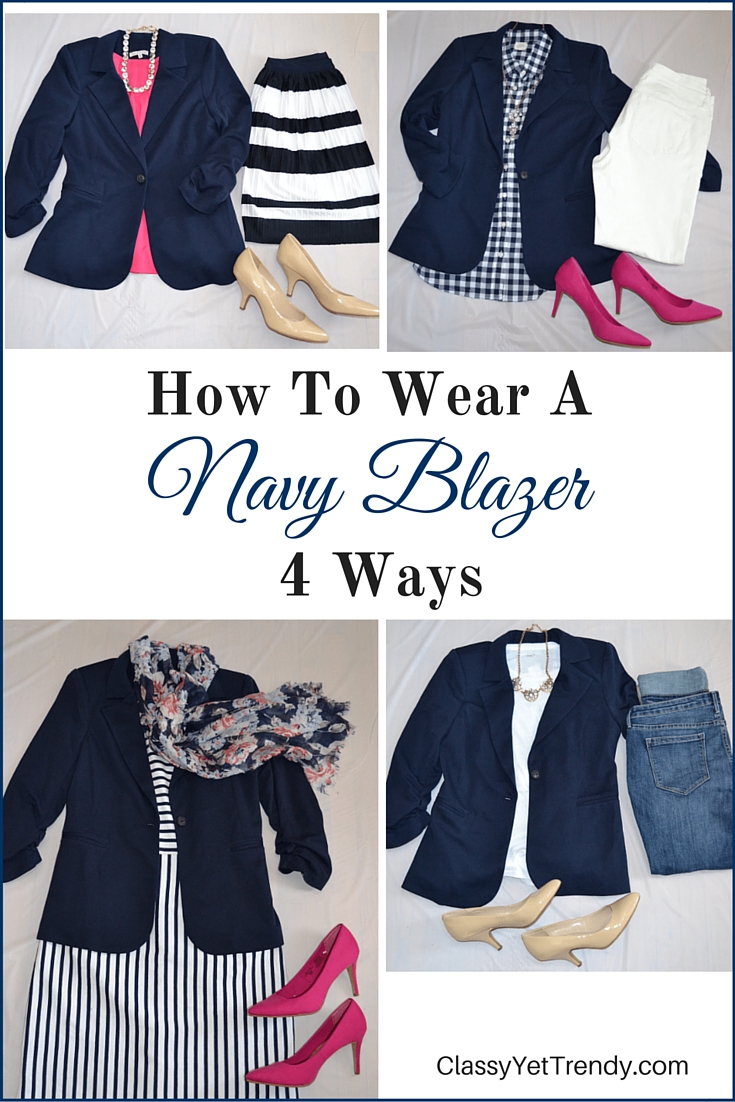 How To Wear a Navy Blazer 4 Ways