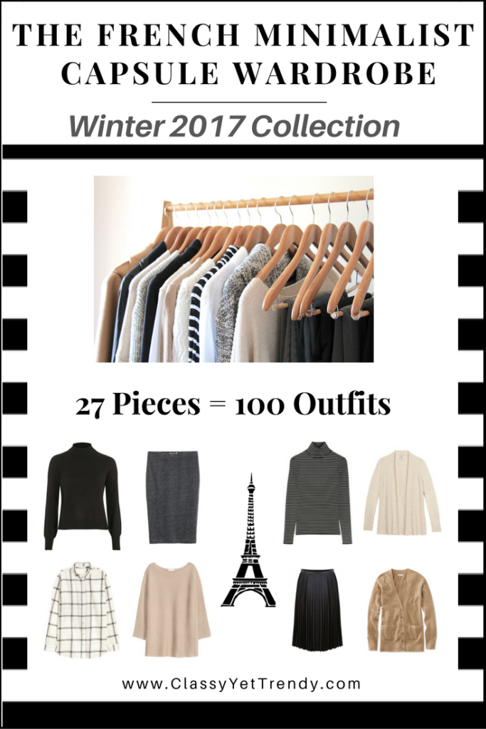 The French Minimalist Capsule Wardrobe: Winter 2017 Collection