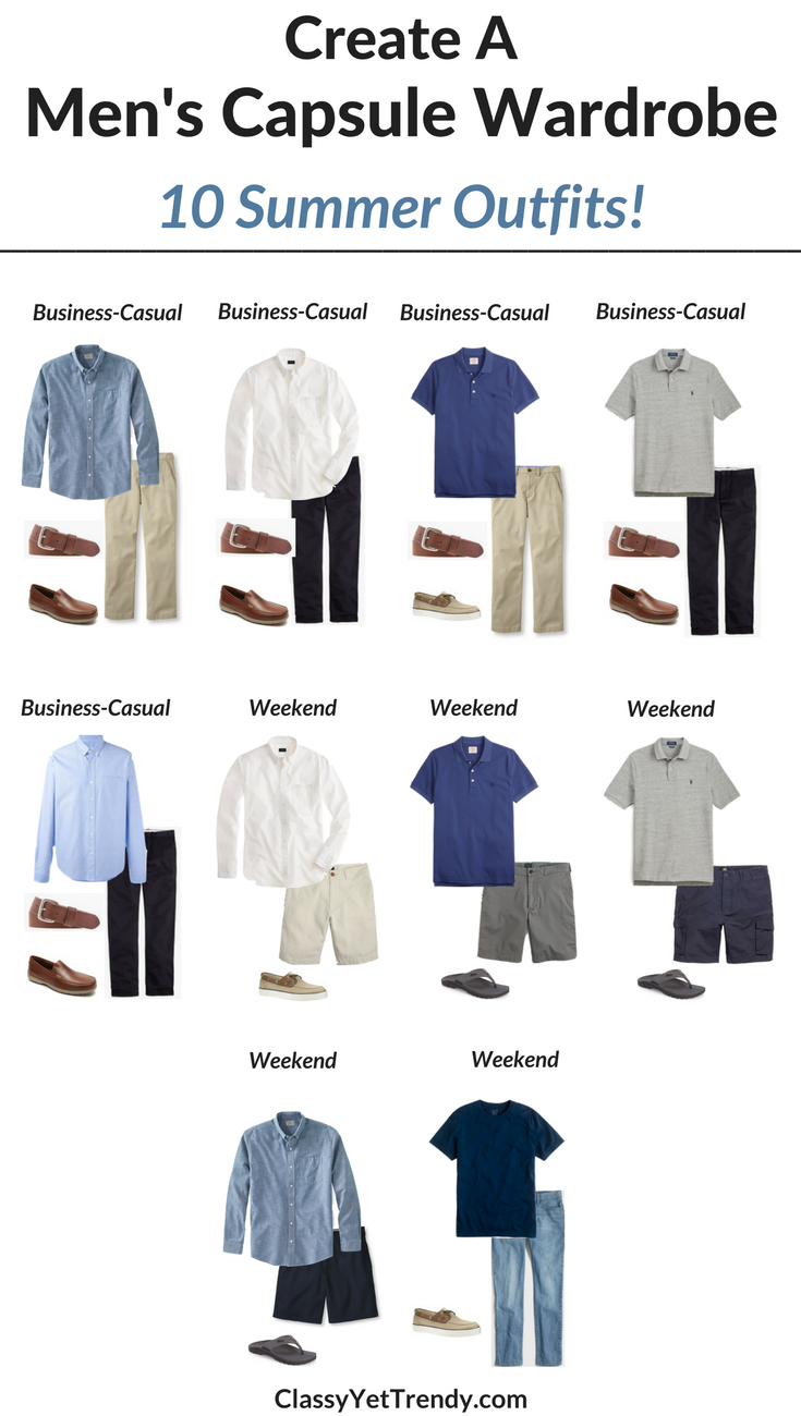 Men's Capsule Wardrobe - 10 Summer Outfits