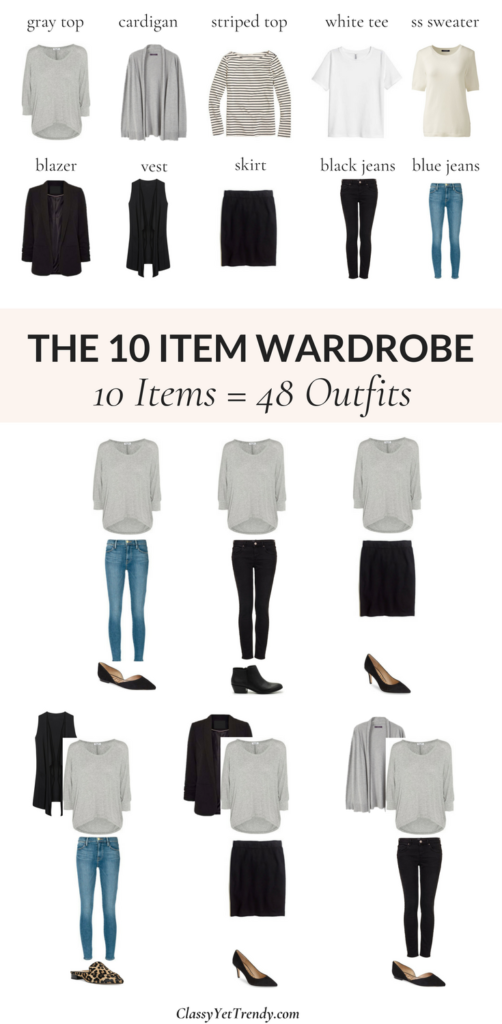 The 10 Item Wardrobe - 10 Items and Outfits