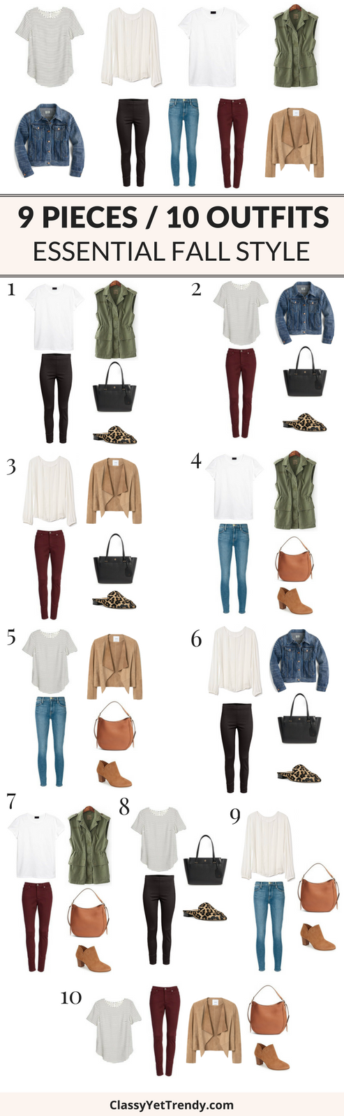 9 Pieces / 10 Outfits (Essential Fall Style)