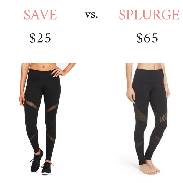 Athleisure Save vs Splurge
