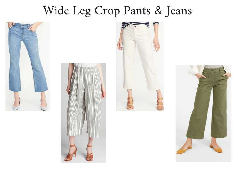 Summer 2018 Trends Report - Wide Leg Crop Pants and Jeans