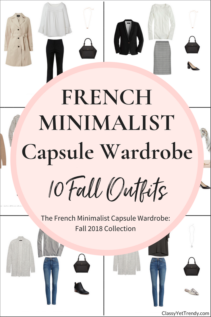 French Minimalist Capsule Wardrobe Fall 2018 eBook Preview: 10 Outfits