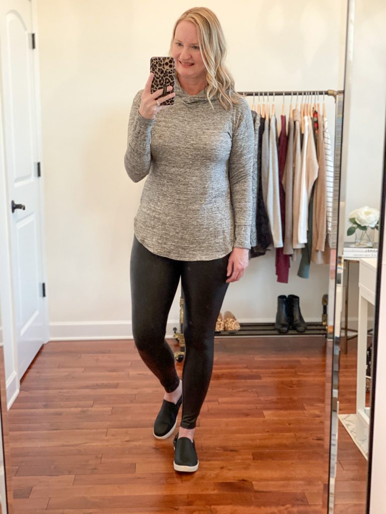 6-Ways-To-Wear-Faux-Leather-Leggings-pullover-hoodie-slip-on-sneakers