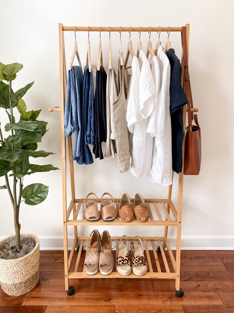 Everlane Eileen Fisher Grayson Try On Session Apr 2020 - clothes rack