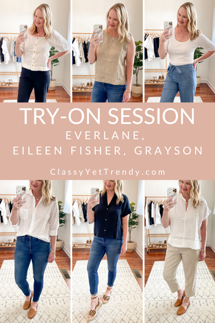 Everlane, Eileen Fisher & Grayson Try-On Session (Mini Capsule Wardrobe)