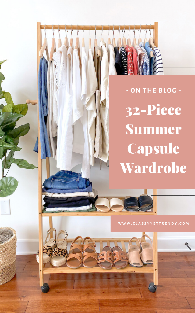 32 Piece Summer 2020 Capsule Wardrobe - clothes rack