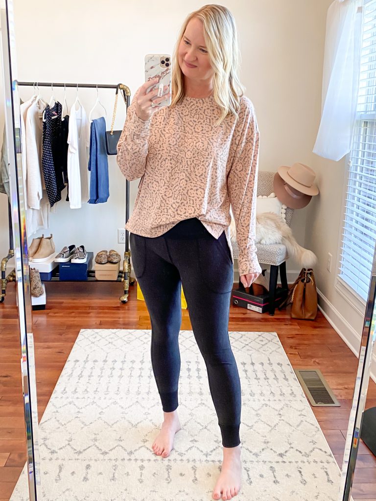 Nordstrom Anniversary Sale 2020 Try-On Round 2 - BP cozy top Zella restore leggings