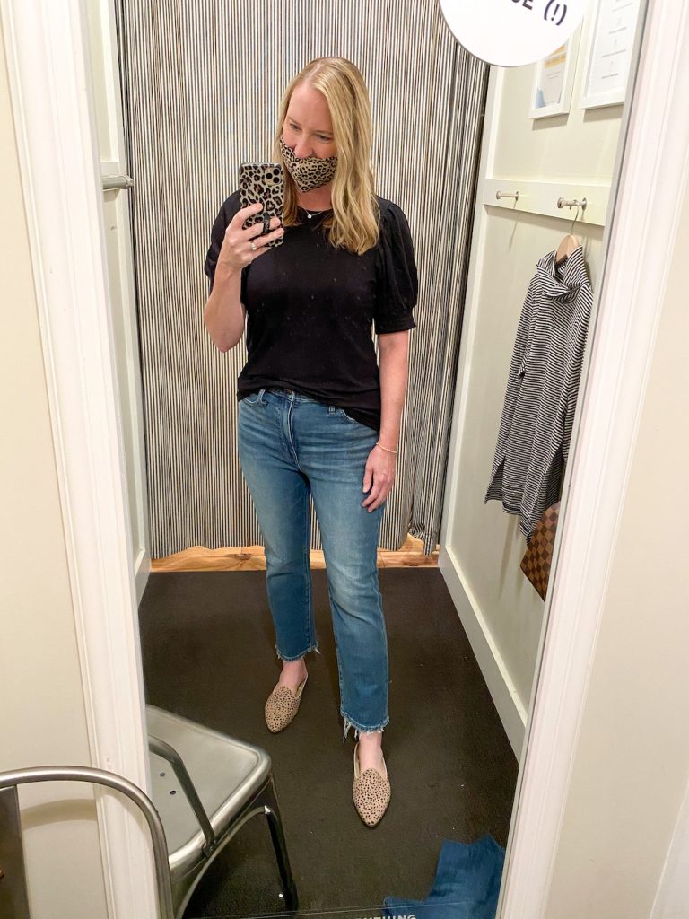 Madewell Saks Express Abercrombie Try-on Session - Slim Demi Boot Jeans
