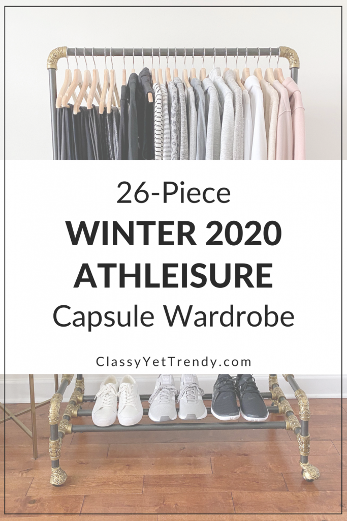 26-Piece Winter 2020 Athleisure Capsule Wardrobe - clothes rack