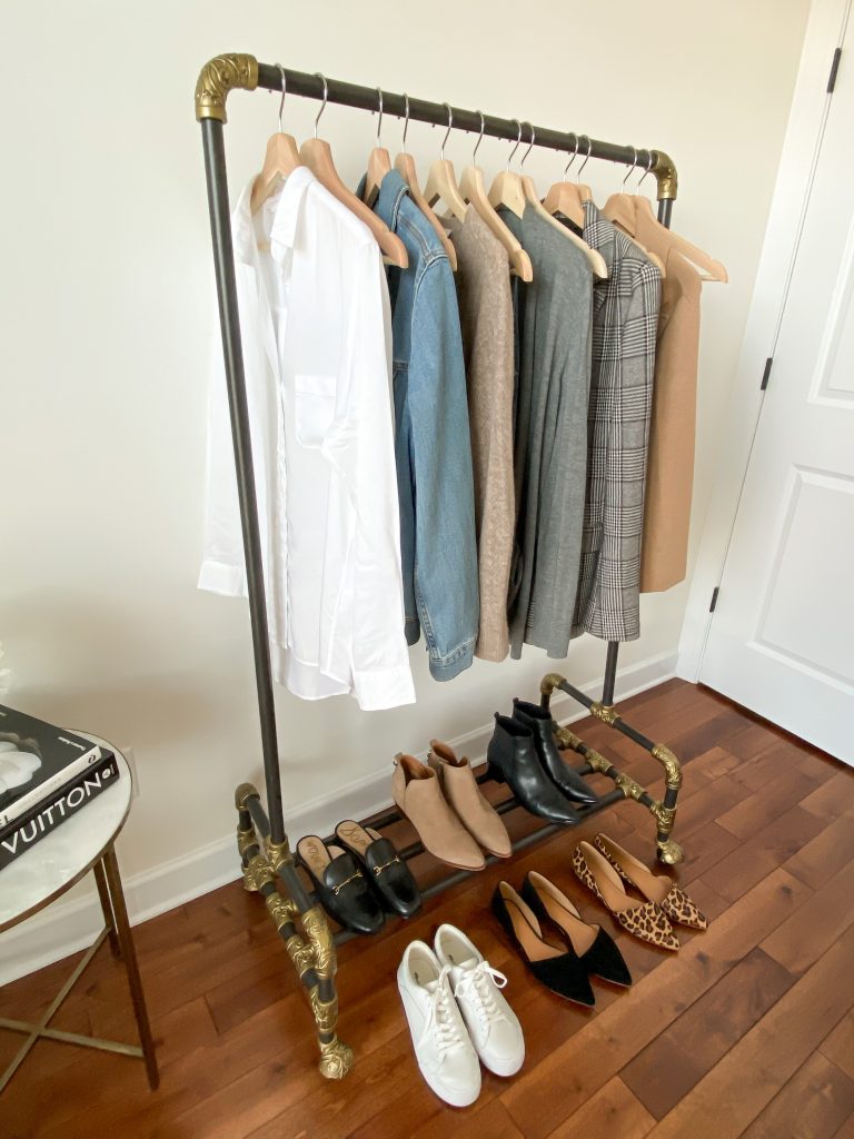 6 Ways To Wear White Button Down Shirt - outfits on clothes rack