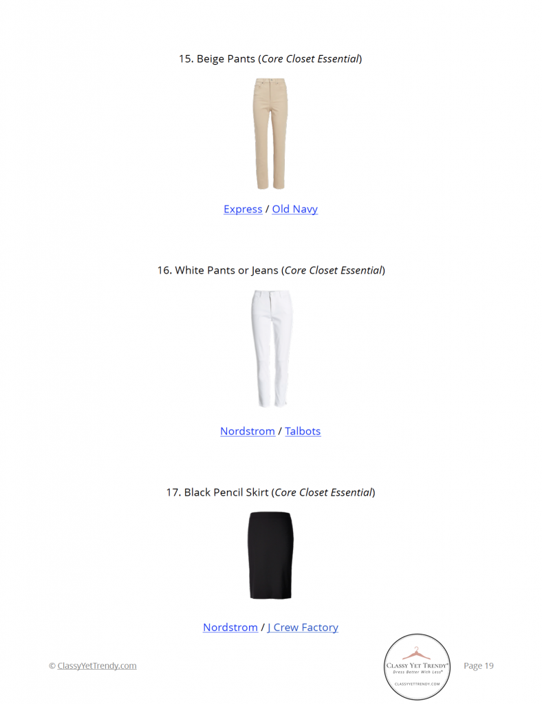 French Minimalist Capsule Wardrobe Spring 2021 - pg 19