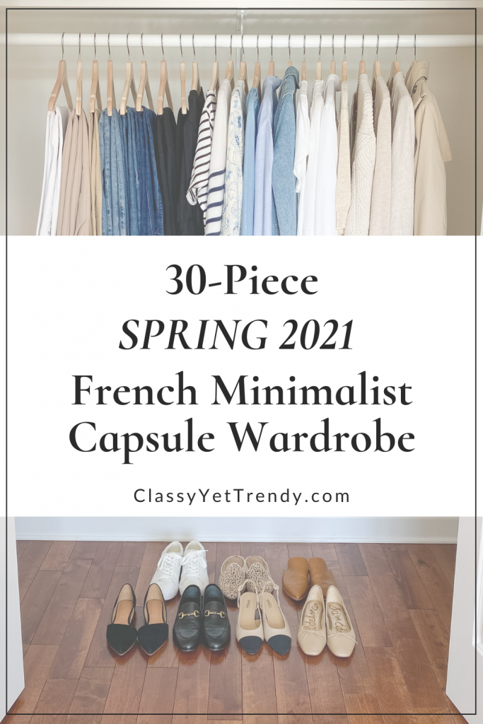 30-Piece Spring 2021 French Minimalist Capsule Wardrobe