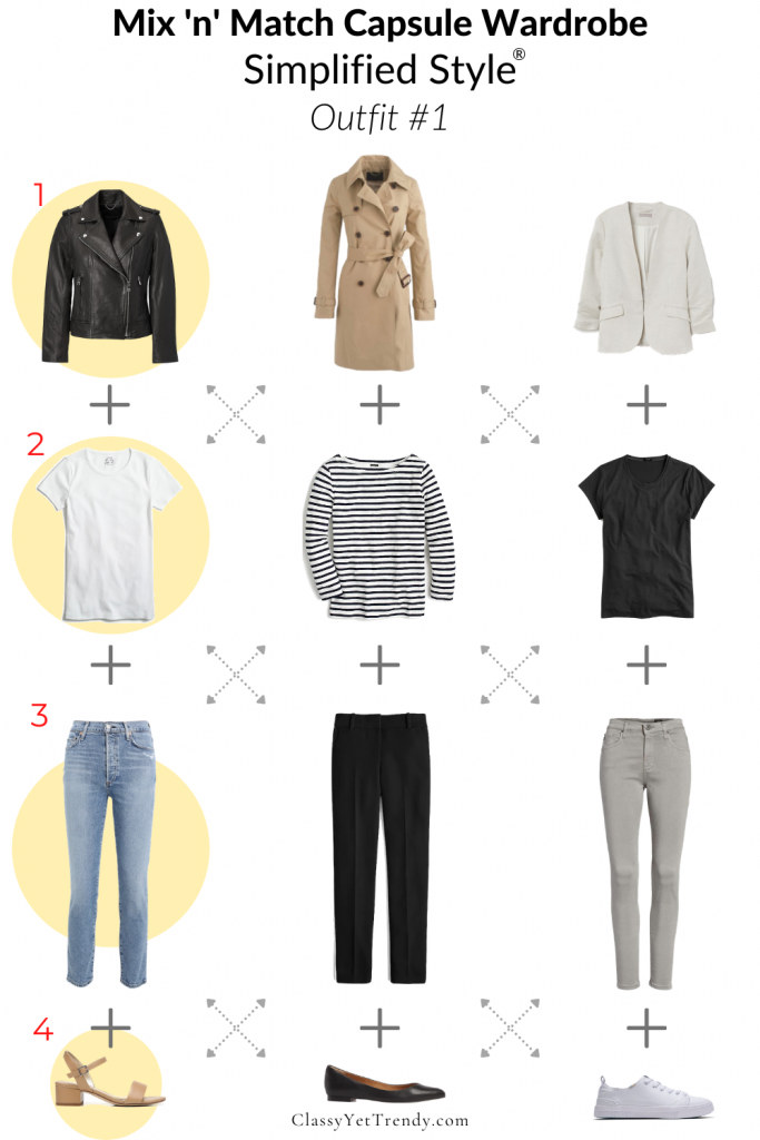 Mix n Match Capsule Wardrobe Simplified Style Outfit 1