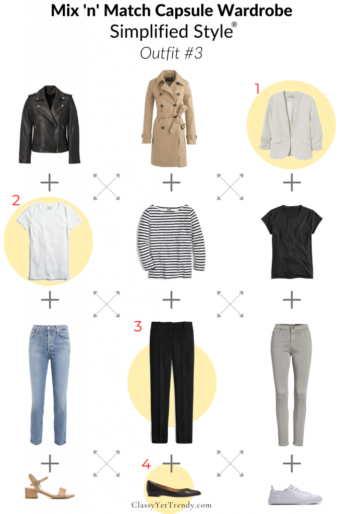 Mix n Match Simplified Style Capsule Wardrobe - Outfit 3