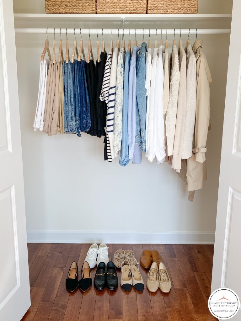 My French Minimalist Spring 2021 Capsule Wardrobe - closet