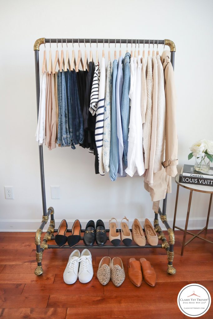 My French Minimalist Spring 2021 Capsule Wardrobe - clothes rack
