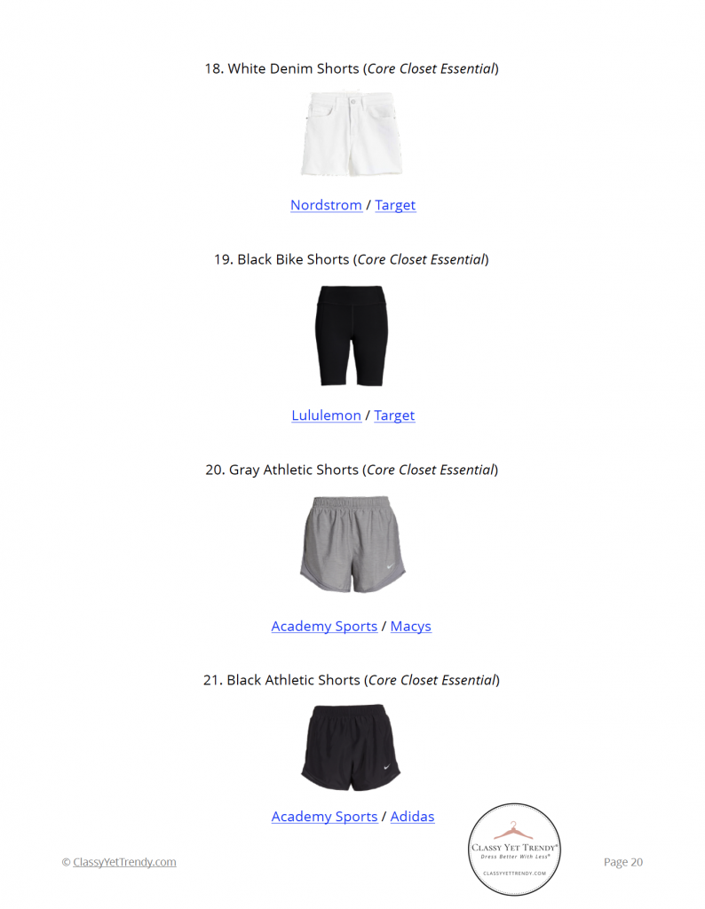 Athleisure Capsule Wardrobe Summer 2021 - pg 20
