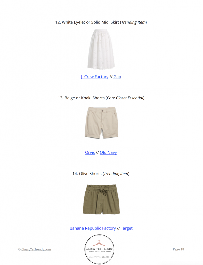 Essential Capsule Wardrobe Summer 2021 - pg 18