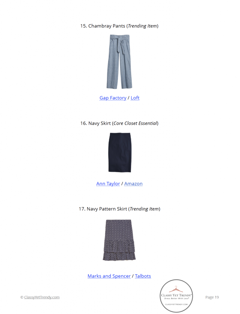 Workwear Capsule Wardrobe Summer 2021 - pg 19
