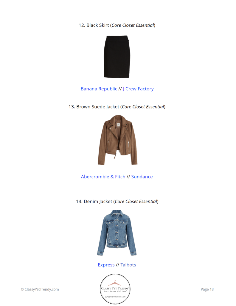 Essential Capsule Wardrobe Fall 2021 - pg 18