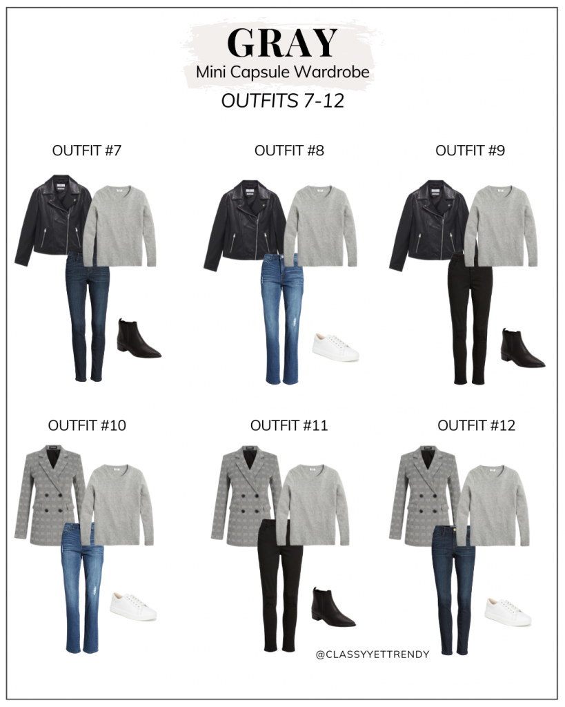 Fashion Elo - GRAY MINI CAPSULE WARDROBE - OUTFITS 7-12