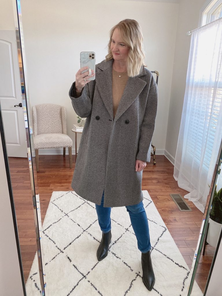 Coat Try On November 2021 - Madewell Averdon Herringbone Coat
