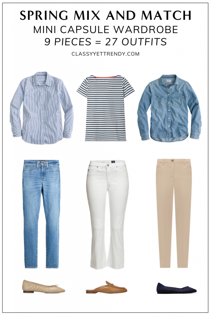 Fashion Elo - SPRING MIX AND MATCH MINI CAPSULE WARDROBE MARCH 2022 - FLATLAY
