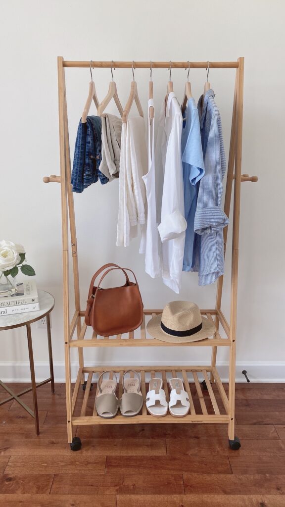 Fashion Elo COASTAL GRANDMOTHER 9X9 CHALLENGE JUNE 2022 - CLOTHES RACK FRONT