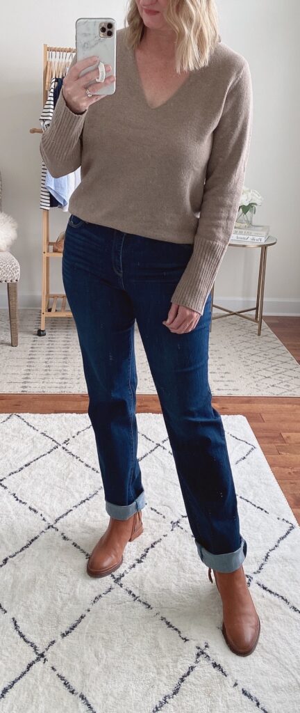 WIT WISDOM JEANS TRY ON - ABSOLUTION STRAIGHT LEG CLOSEUP