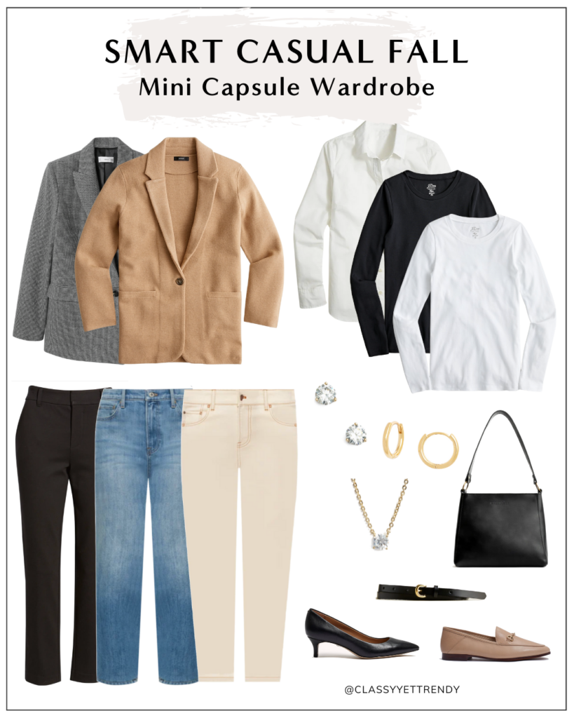 SMART CASUAL MINI CAPSULE WARDROBE FALL 2022 - COLLAGE