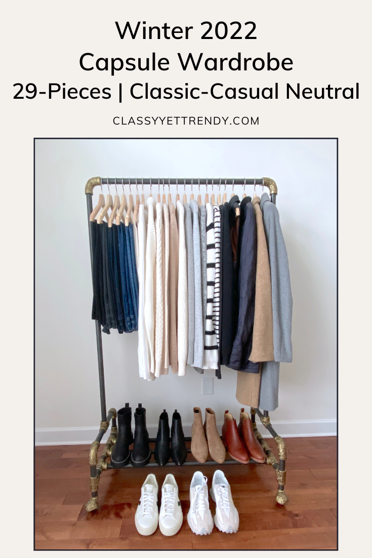 My 29-Piece Winter 2022 Classic Casual Neutral Capsule Wardrobe
