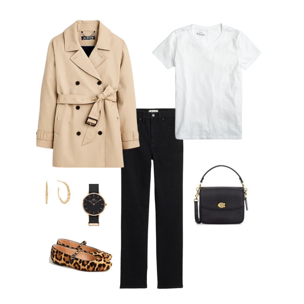 ONE BASE MULTIPLE OUTFITS - BLACK JEANS WHITE TEE - OUTFIT 2