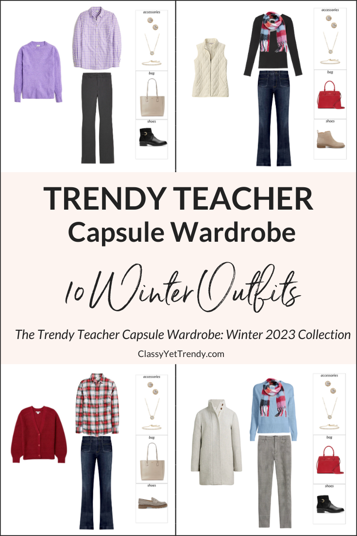 Trendy Teacher Winter 2023 Capsule Wardrobe Sneak Peek + 10 Outfits
