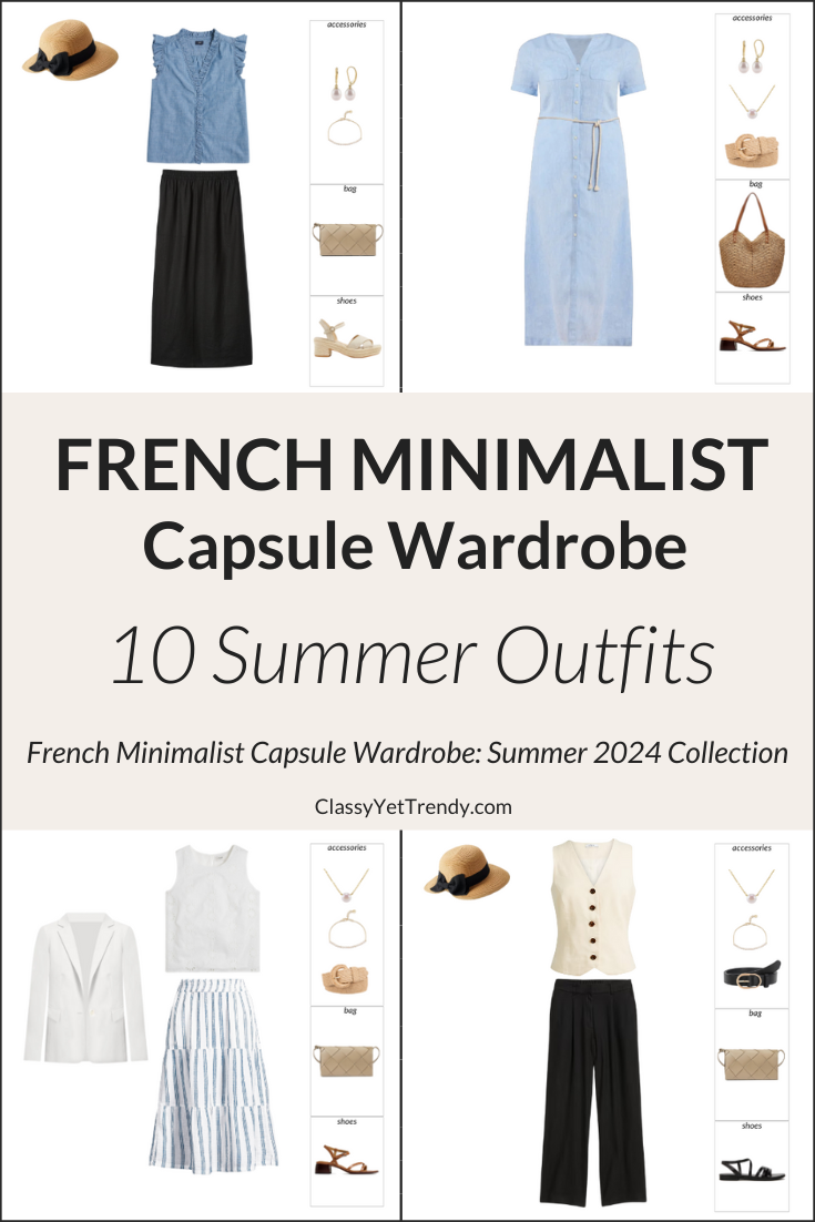 French Minimalist Capsule Wardrobe Summer 2024 Preview