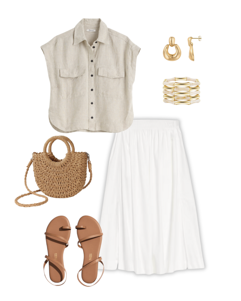 WARM WEATHER TRAVEL CAPSULE WARDROBE 2025 - 11 PIECES 10 OUTFITS - outfit 10