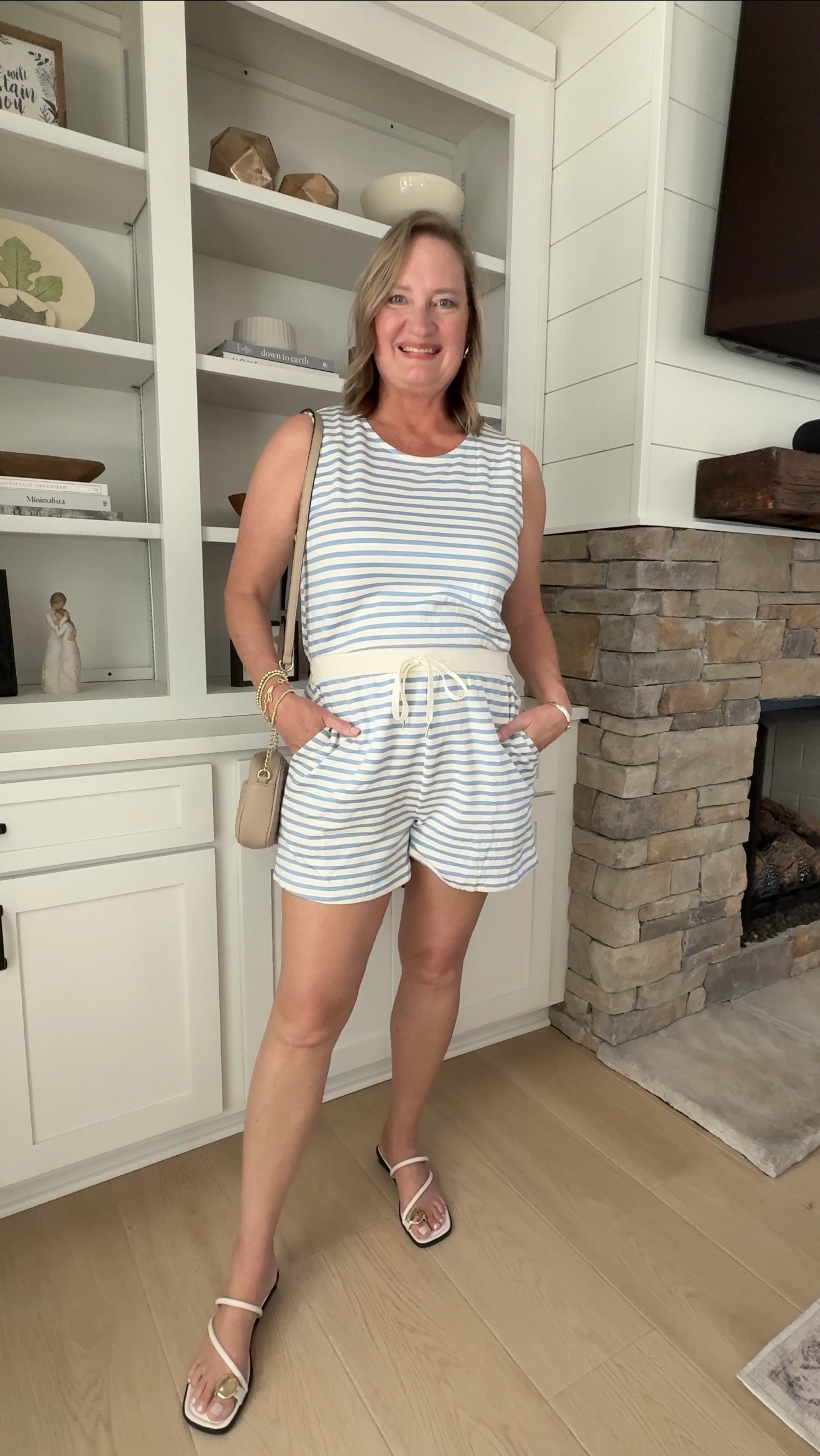 GLAMAKER-AMAZON-x-Classy-Yet-Trendy-June-2025-SLEEVELESS-STRIPED-ROMPER-BLUE-STRIPE