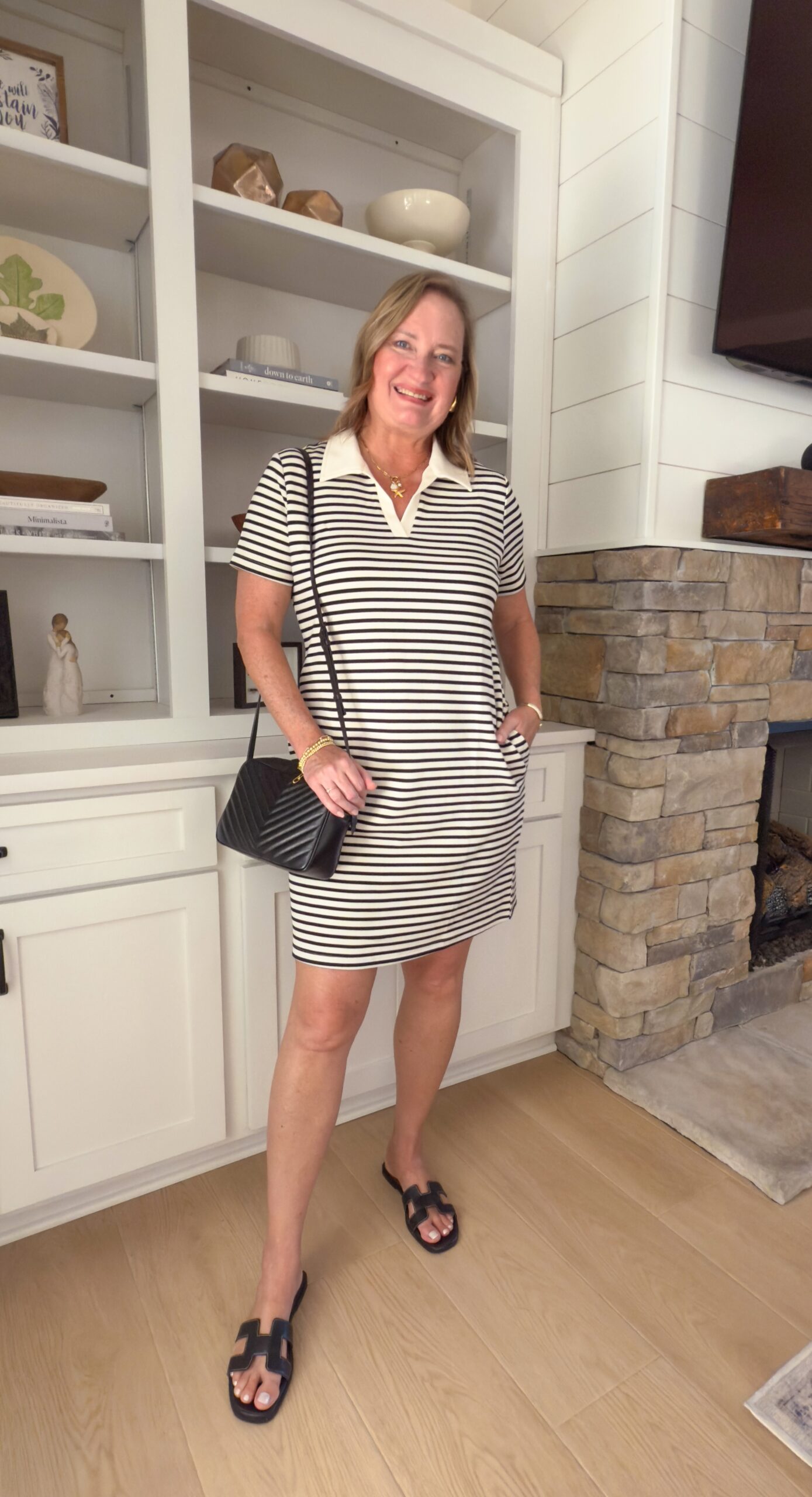 GLAMAKER-AMAZON-x-Classy-Yet-Trendy-June-2025-T-SHIRT-POLO-DRESS-STRIPED-BLACK