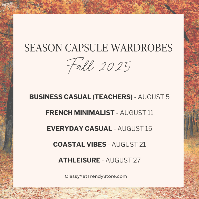 FALL 2025 - CAPSULE WARDROBE EBOOK PUBLICATION SCHEDULE