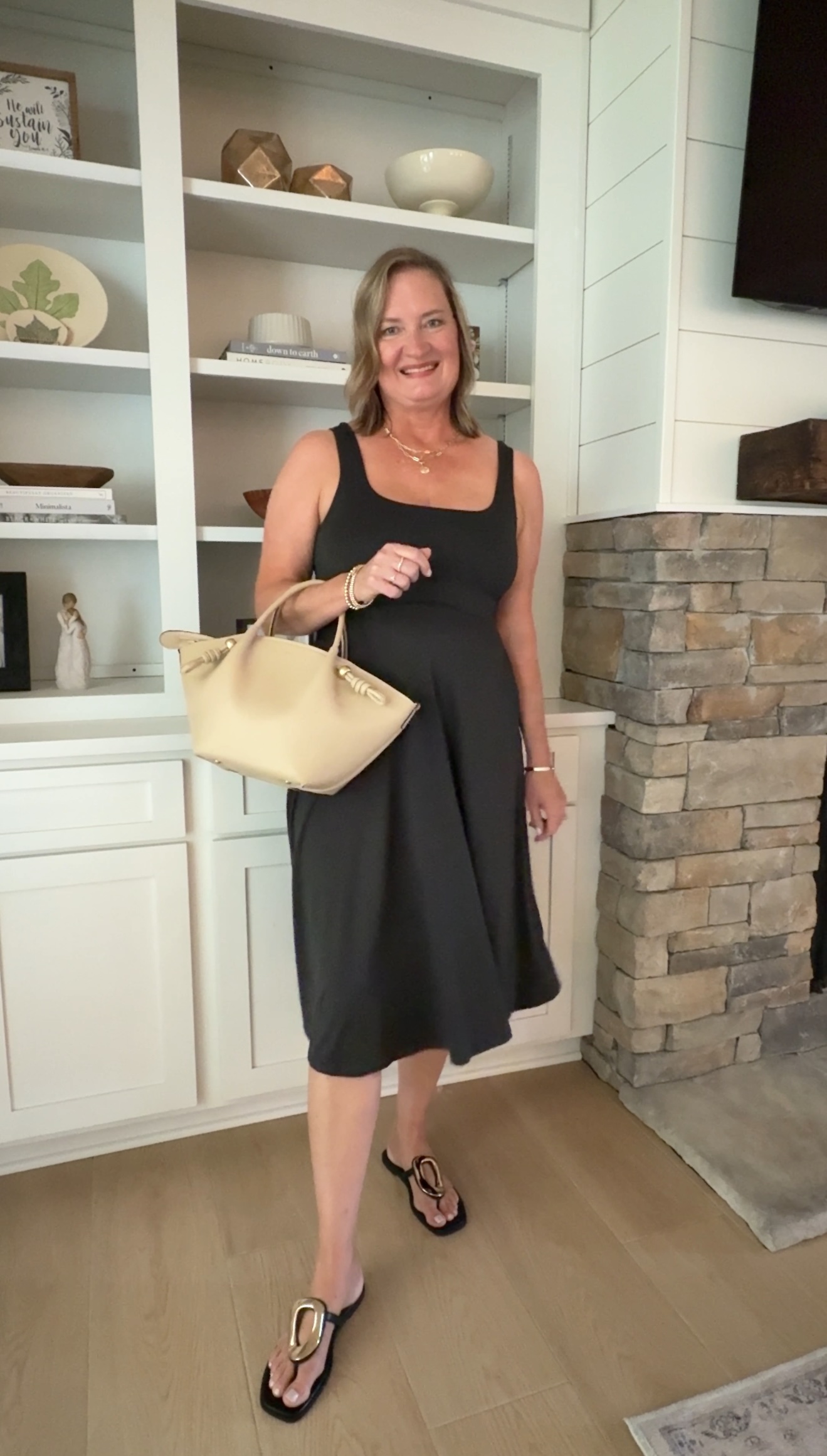 QUINCE-DRESSES-JULY-2025-FLOWKNIT-BREEZE-FIT-AND-FLARE-DRESS-BLACK