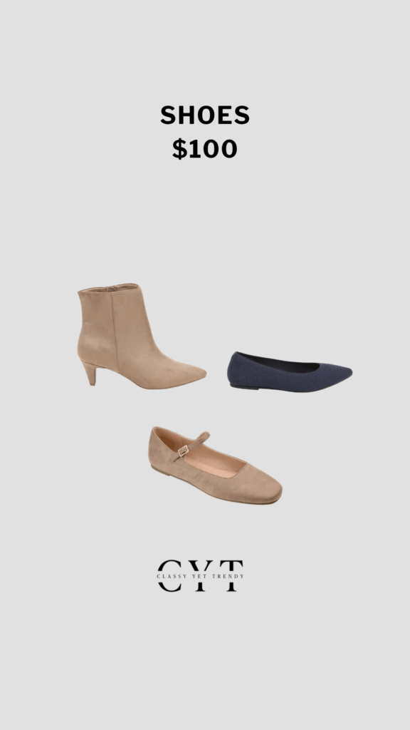 BUDGET TO OUTFITS SERIES - 2 - BROWN NAVY GRAY WHITE DENIM FALL 2025 - SHOES