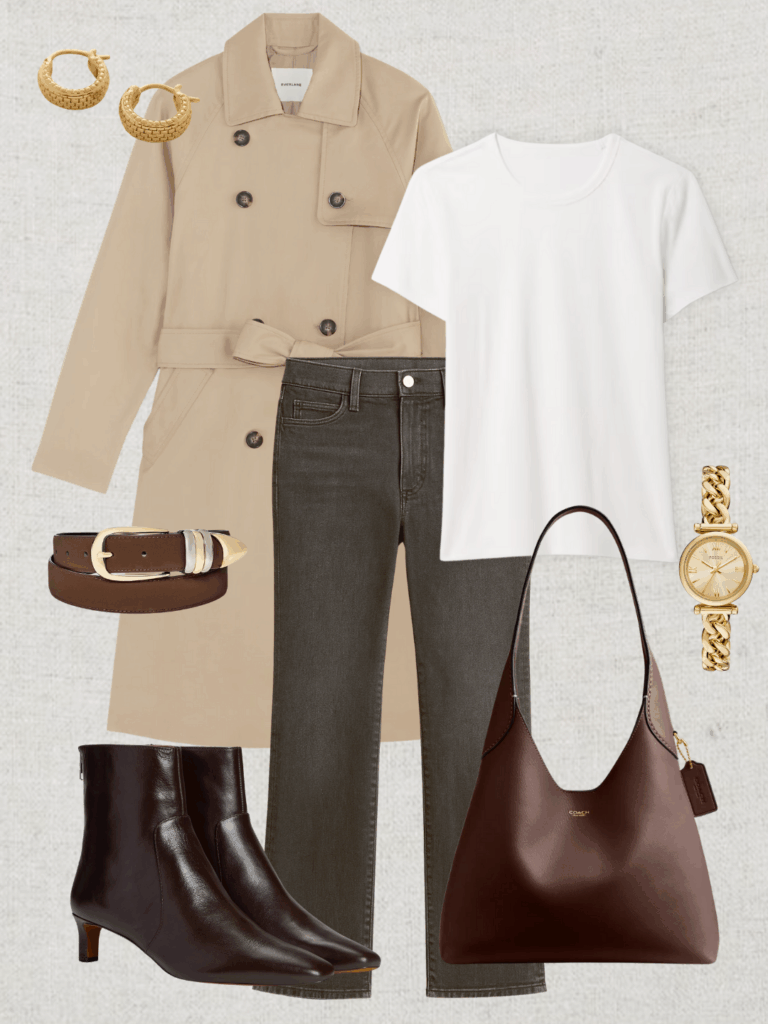 TRENCH COAT OUTFITS MIX AND MATCH - OCT 2025 - OUTFIT 4
