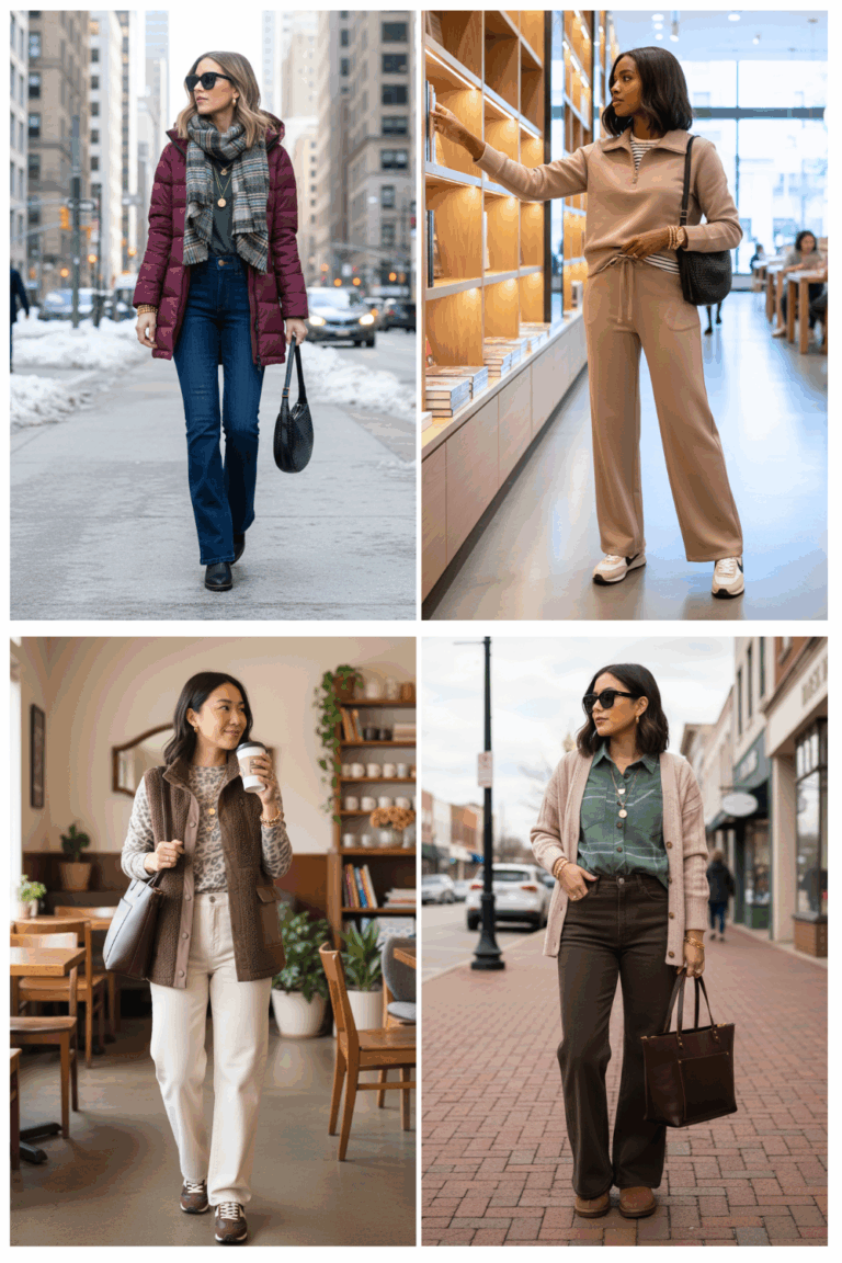 Everyday Relaxed Casual Winter 2025 Capsule Wardrobe: Mix & Match Styles With Accent Colors For Moms, Retirees, Work From Home
