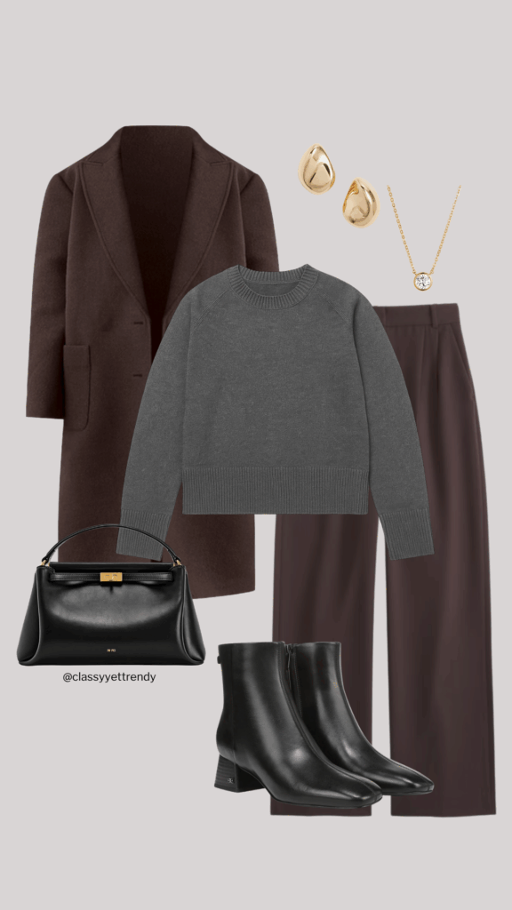 SMART ELEVATED CASUAL CAPSULE COLLECTION - WINTER 2025 OUTFIT COLLAGES - REELS TIKTOK COLLAGES - OUTFIT 6