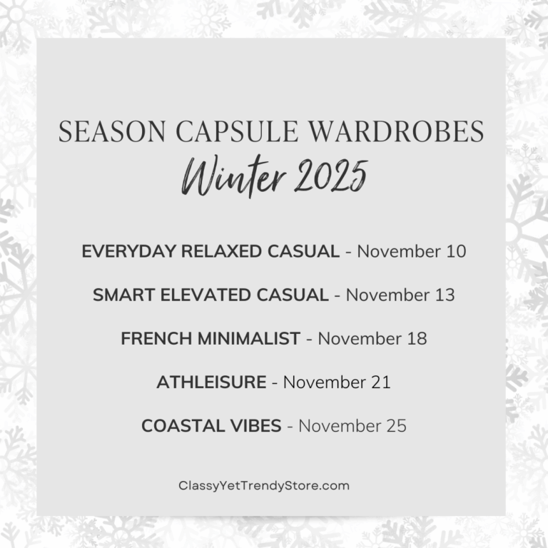 Winter 2025 Season Capsule Wardrobes Coming Soon