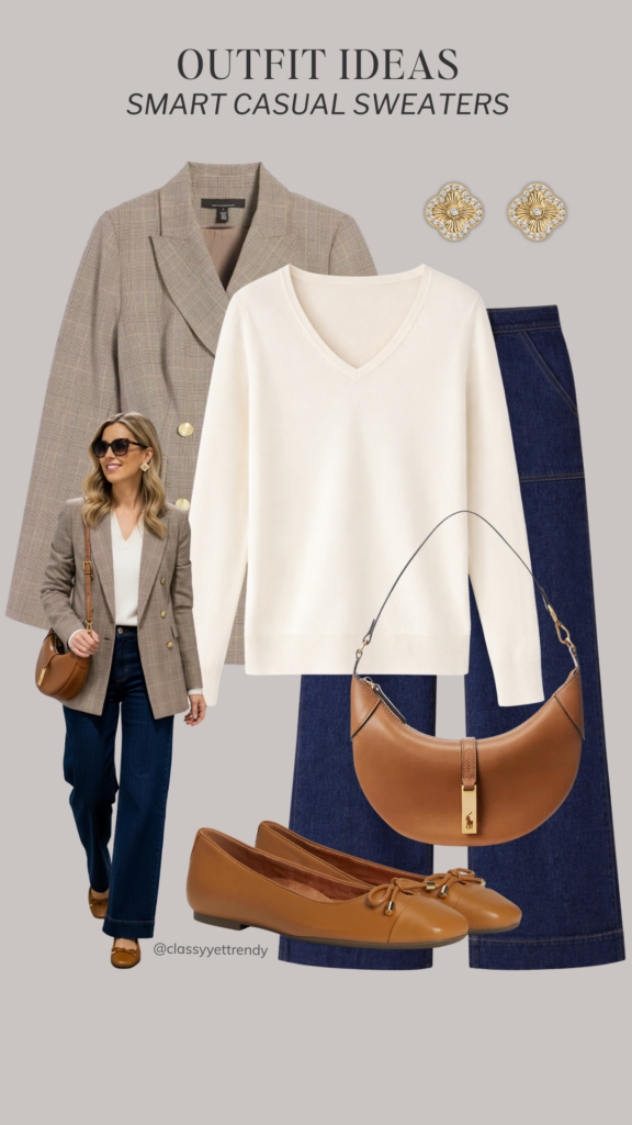 6 SMART CASUAL SWEATER OUTFITS JAN 2026 - OUTFIT 6