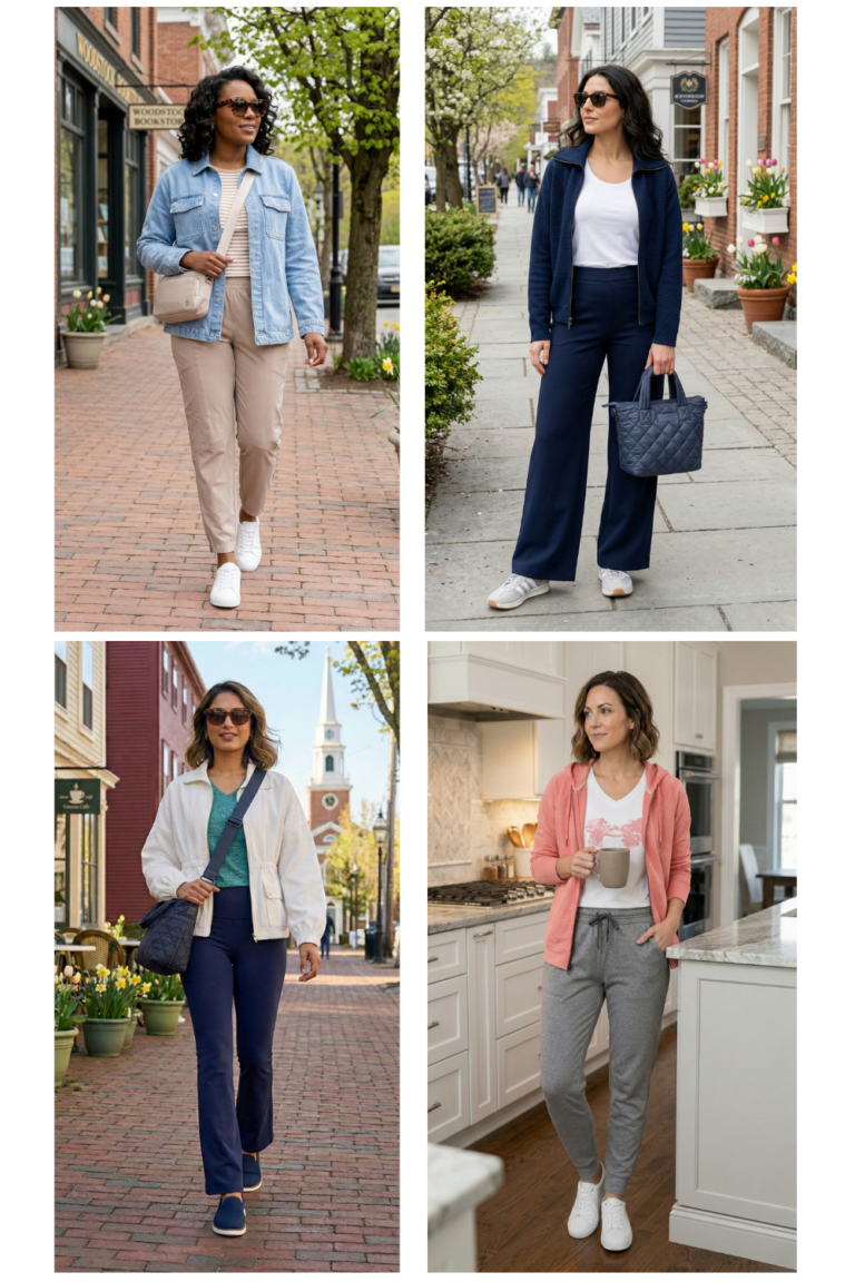 ATHLEISURE SPRING 2026 - STYLED OUTFITS COLLAGE