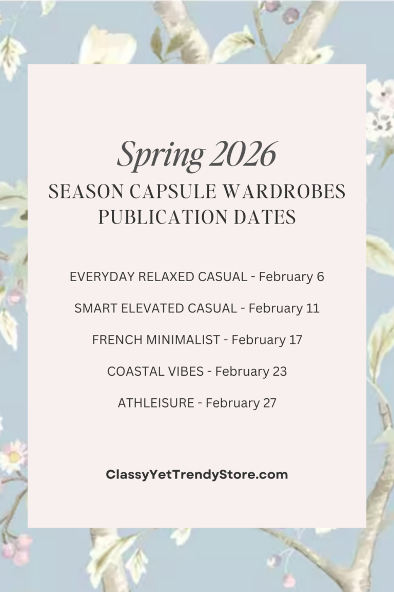 Spring 2026 Season Capsule Wardrobes Coming Soon